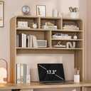 5-Tier Desk Shelf, 37.4''W Desktop Bookshelf for Computer Monitor