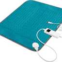 Heating Pad for Back Pain & Cramps Relief, Electric Heating Pad for Neck/Shoulders/Legs/Arms/Knee, 6 Heat Settings, 4 Timer, Auto Off, Machine Washable, Gifts for Men Women(Cyan, 20''x24'')