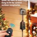 DEWENWILS Outdoor Wireless Remote Control Outlet, 15 amp Heavy Duty Weatherproof Remote Controlled Light Switch for Lights String Lights, 100 Feet Range, UL Listed