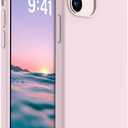 AOTESIER Shockproof Designed for iPhone 12 Mini Case, Food Grade Liquid Silicone Phone Case with [Soft Anti-Scratch Microfiber Lining] Drop Protection 5.4 inch Slim Thin Cover, Ice Pink
