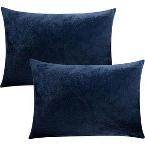 Pillowcases 20x26inch Velvet Navy 2 Pack