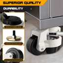 4 Pack Heavy Duty Caster Wheels, Leveling Stem Casters with Adjustable with Ratchet Handle for Workbench, Machinery & Equipment (6600 Lbs Total Capacity)
