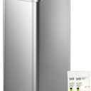 EKO Hudson Slim 50L / 13.2 Gallon Kitchen Trash Can with Lid, Stainless Steel Step Garbage Can for Kitchen or Home, Space-Saving Garbage Can with Soft Close Lid, Stay-Open, Liner Ring, Handle