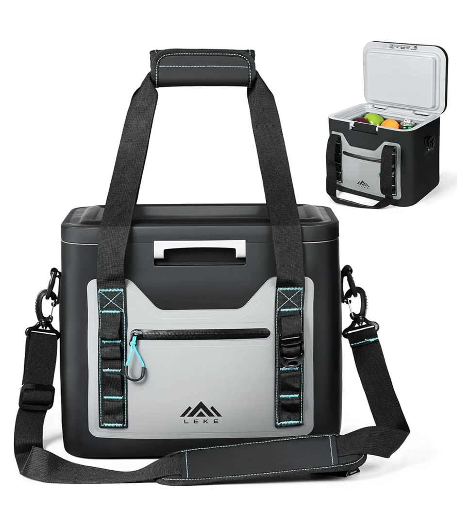 Lekesky Soft Cooler Bag 20 Can, Leakproof Insulated Cooler Backpack, Insulated Bag Portable Ice Chest Box for Beach, Beverage, Travel, Camping, Picnic, Trips, Floating Cooler with Zipper