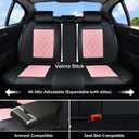 Coverado Leather Seat Covers, Car Seat Covers Full Set, Waterproof Faux Leather Pink & Black Seat Covers, Car Seat Protectors 5 Seats, Automotive Seat Covers Universal Fit for Most Cars SUV Trucks