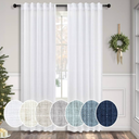 MODAVARI Home Fashion. SHANGRILA Blackout Thermal Lined Single Panel 84 in L × 52 in W. White