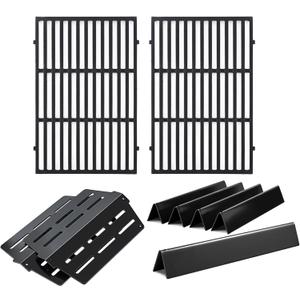 Genesis 7524 Grates 65505 Heat Deflectors 7620 Flavorizer Bars Grill Replacement Parts for Weber Genesis Parts 300 Series with Front Control Knob 7621 E-310 E-320 E-330 S-310 S320 S-330 EP-310 EP-320