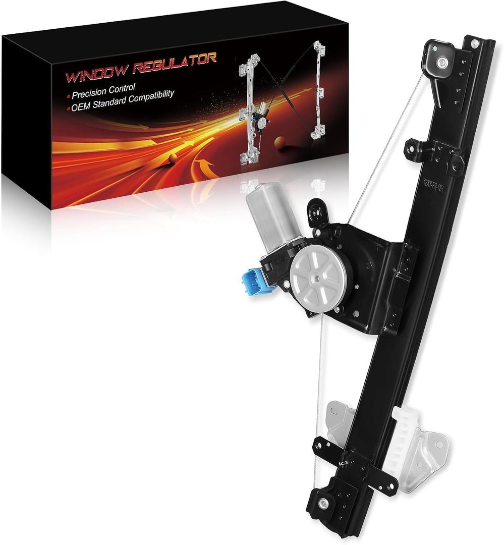 Front Right Passenger Side Power Window Regulator with Motor for:-Nissan Sentra Fe+S 2013-2016, Sentra S Sl Sr Sv 2013-2019, 2 Pins Connector OE# 80720-3SG0A 751395 80720-9AM0A