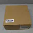 Ceramic Christmas Village Houses, 3Pcs Small White Christmas Houses with 3Pcs Xmas Trees, Light Up Village House Set for DIY, Winter Holiday Home Decor, Tabletop Centerpiece (Battery Operated)