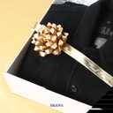 BLK&WH Extra Large Gift Box with Lid 16.3x14.2x5 Inches, White Gift Box Closure Lid for Clothes and Large Gifts (Glossy White)