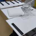 DWVO Makeup Vanity with Large Mirror and Lights, 46" Vanity Desk Dressing Table Set with 11 Drawers & Storage Stool, Dressing Table with Power Outlet and Magnifying Glass, Dressing Room, Black