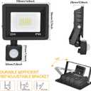 Motion Sensor Flood Light Outdoor, Plug in Motion Sensor Light with 4.9ft Cord, IP66 Waterproof Floodlights with Photocell 6000K Super Bright Security Light for Garden Patio