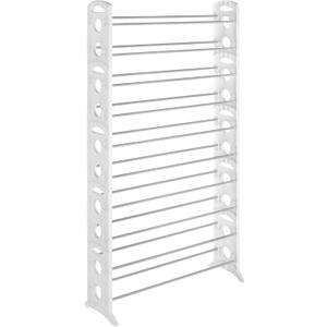 Whitmor Floor 50 Pair Shoe Tower 10 Tier White
