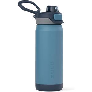ZULU Powerfill Pro 18oz Kids Stainless Steel Water Bottle with Quick Fill Lid, Triple Wall Vacuum Insulated, Leak Proof Locking Lid, Sip & Chug, Reusable, BPA Free, Dishwasher Safe, Midnight Storm