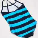 Kanu Surf Girls' Big Layla One Piece Swimsuit, Navy/Aqua, 12