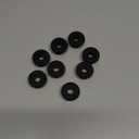 uxcell 8Pcs Rubber Grommets 3/4"(19mm) Drill Hole, 3/8"(10mm) ID Hole Top Hat Grommet Black Silicone Rubber Hole Plug Gasket for Wiring, Automotive