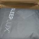 SleepLux Queen Air Mattress with Headboard | Supersoft Snugable Top, Extra Durable Tough Guard | Raised Airbed with Built in Pump + USB Charger (90"x60"x29") Grey