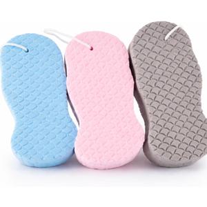 8 x 3D Magic Body Scrubber Exfoliator Bath Sponge, Super Soft Shower Exfoliating Dead Skin Remover for Adults, Children & Pregnant Women, Skin Friendly &Reusable for All Skin Types(Blue+Pink+Gray) 3 Pack