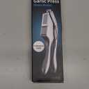 3-in-1 Stainless Steel Garlic Press & Peeler Machine - Professional Garlic Mincer, Crusher, and Chopper with Silicone Peeler & Brush - Essential Kitchen Gadget for Perfectly Minced Garlic