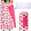 Wildkin Kids Original Nap Mat Cozy Kids Sleep Mat with Pillow, ideal for School & Travel, 50"L x 20"W x 1.5"Th