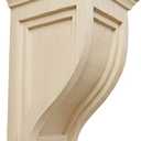 Ekena Millwork COR04X05X10TRRW Traditional Recessed Wood Corbels, 4 3/4"W x 5"D x 10"H, Rubberwood
