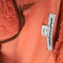 Amazon Essentials Women's Sherpa Long-Sleeve Mock Neck Full-Zip Jacket with Woven Trim, Brown Coral Pink Color Block, XX-Large