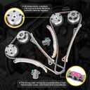 14 PCS Engine Timing Chain Kit w/Gear & Tensioner, Compatible with Kia Sedona Sorento Stinger, Hyundai Genesis Azera Palisade 2012-2022 3.3L 3.8L # 24321-3L100 24370-3CGA0 24350-3CGA