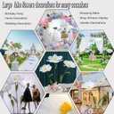 5.9 Ft Large Paper Artificial Flowers,Giant Flowers for Decoration,Standing Huge Handcrafted Poppy Flowers for Garden,Hotel,Office,Photography Props,Wedding,Art Gallery,Shop Window Display(Black)