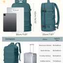 coofay Travel Backpack For Women Men Airline Approved Carry On Backpack Flight Approved Waterproof Sports Luggage Backpack Casual Daypack Small Hiking Backpack, Peacock Blue, Medium
