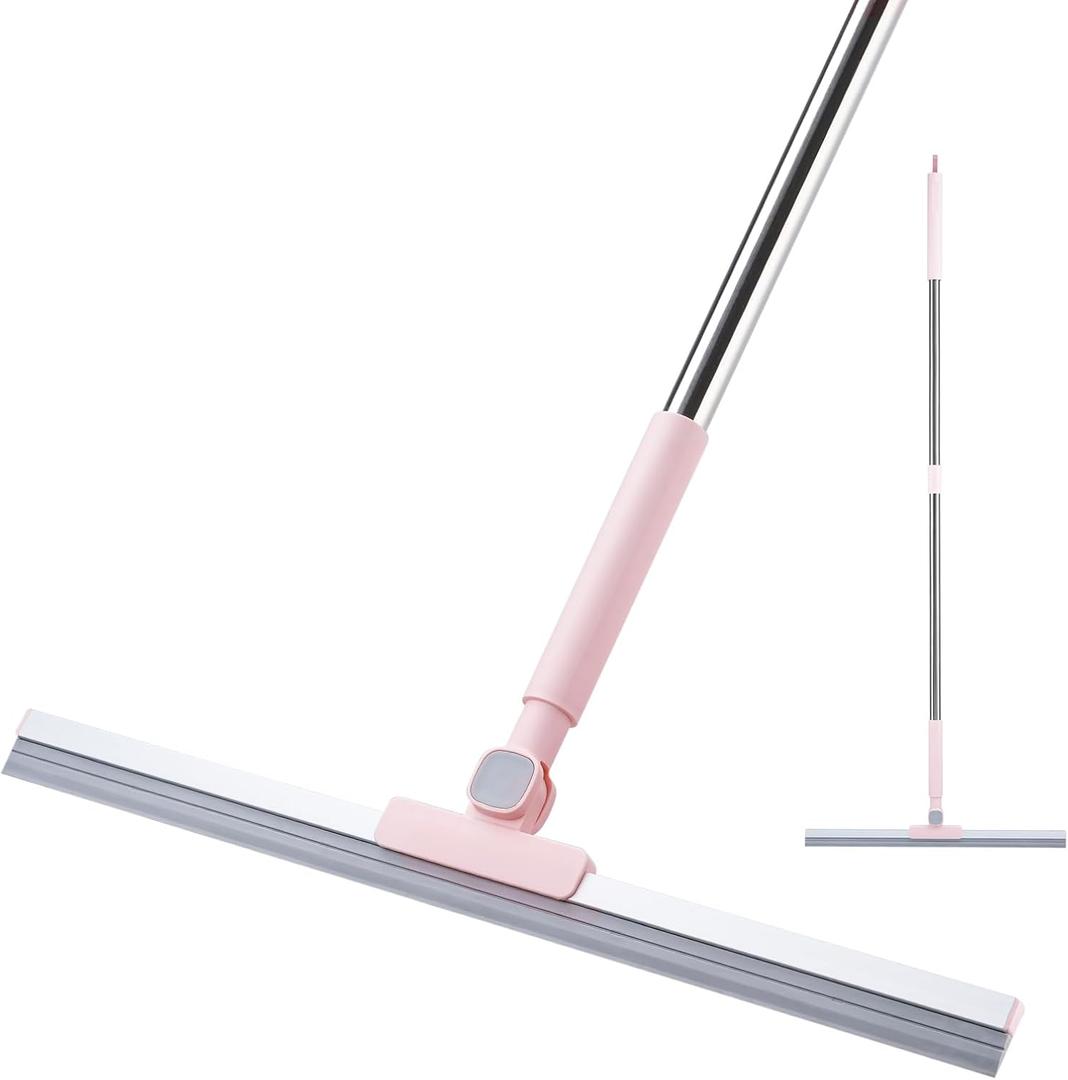19" Floor Squeegee with Long Handle, 51" Stainless Steel Handle