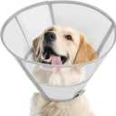 Soft Dog Cone Collar to Stop Licking, Comfortable Cones for Dogs After Surgery, Adjustabl Dog Recovery Collar for Large Medium Small Dogs (XL, Grey)