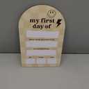 Beautiful Wooden First and Last Day of School Board Sign - Modern and Large Back to School Sign for Lasting Memories - Perfect Wooden Dry-Erase Photo Prop for Kindergarten (Boy - Black)