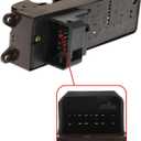 BRTEC Power Master Window Switch LHD Left Hand Drive for 2002-2006 for Toyota Camry Tacoma Matrix Corolla for Scion xA xB - AUTO Down, Window Lock(14 Pins) 84820AA070