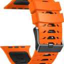 Watch Band for Apple Watch Ultra 2 49mm 45mm 44mm 42mm Soft Rubber watch bands for iWatch SE 1 2 Series 4 5 6 7 8 9 for men women