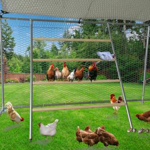 Chicken Perch Set for Coop,Roosting Ladder Sturdy and Easy Assembly Galvanized and Log Material,Roost Perfect for Backyard Poultry Funny Chicken Toys (40" W x 55" H)