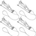 Qualirey 4 Pcs Gopher Trap with Chain Mole Vole Trap Gopher Killer Stainless Steel Weather Resistant for Lawn Garden Farm Outdoor (Silver)