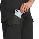 Moosehill Mens-Hiking-Shorts Cargo Lightweight Water Resistant Quick Dry Big & Tall with 8 Pockets for Tactical Work (Black)