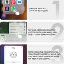 Mini GPS Tracker for Vehicles No Monthly Fee Magnetic GPS Tracker Full USA Coverage Hidden Car Locator Works with Apple Find My(iOS Only) with Magnetic Waterproof Case. (White)