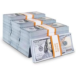 HANSELY 400Pcs Fake Money Prop Money Play Money Number Learning Education Toys for Girls Boys,Props for Movie, Videos, Christmas,Birthday Party and Holida