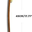 ICANdOIT-17.71Inch Natural Boar Bristles Anti-Slip Long Handle Bath Brush,Bent Handle Shower Scrubber for Exfoliating,Shower Back Brush,Exfoliation Set with Pumice Stone (1 Pack)