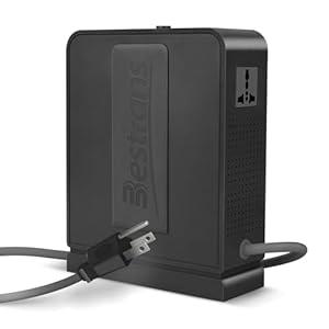 BESTRANS Step Up Transformer 110v to 220v, Heavy Duty 1000W Power Transformer, Step Up Voltage Converter with 2 Universal Outlets for 220V Asia Europe Appliance Use in US, Grey