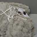 Heated Blanket Throw 50" x 60" Soft Ribbed Faux Fur Flannel Fast Heating 12 Heat Levels 112H Timer & Overheat Protection & Auto Shut-Off & ETL FCC & Machine Washable Heated Throw (Gray)