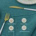 Table Cloth Rectangle Table Cover 118x57 Inch Faux Linen Wrinkle Free and Waterproof Teal Green Camping Graduation Rectangle Indoor Outdoor Tablecloth for Party