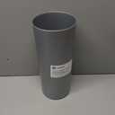 iDesign Freestanding Bathroom Toilet Paper Storage Holder with Lid for 3 Extra Rolls, Silver