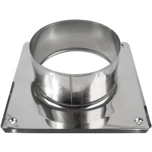 Vent Systems 8" Inch Stainless Steel Chimney Top Plate  Heavy-Duty Square to Round Roof Flue Base Mount with Collar  Weather-Resistant Steel Cap Cover Flange for Fireplace, Stove and Furnace