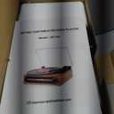 Record Player with Bulit-in Speaker Vintage Belt-Driven Turntable with Bluetooth Wireless Playback Support 3-Speed 33 1/ 3, 45, 78RPM AUX-in RCA Out Vinyl Players 