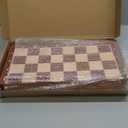 Magnetic Travel Chess Set with Storage Box - Folding Wooden-Style Chess Board, 8" Portable Pocket Mini Game for Adults & Kids, Gifts for Men Women (Brown)