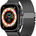 Milanese Mesh Loop for 44 mm 45 mm Apple Watch Band for Men 42mm 44mm 46mm 38mm 45mm Series 7 40mm 41mm 49mm Women,Stainless Steel Parachute Buckle for iWatch Ultra 2 Series 10 9 8 7 6 SE 5 4 3