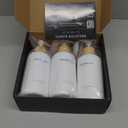 White Shampoo and Conditioner Dispenser Set by Brighter Barns - Shower Dispenser - Shampoo Conditioner Body Wash Dispenser with Pump - Shower Soap Dispenser for Bathroom Decor, Hotel, Airbnb (White)