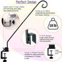 Heavy Duty Deck Hook,Courtyard Decoration,Pole 32Long Metal Deck Railing Hooks for Hanging Bird Feeders,Planters,Suet Baskets,Lanterns,Wind Chimes,Clamp Mounted,Under 15 LBS